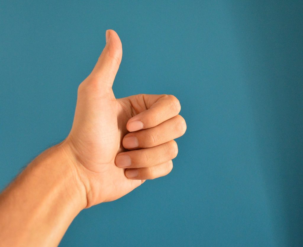 hand, thumb, up